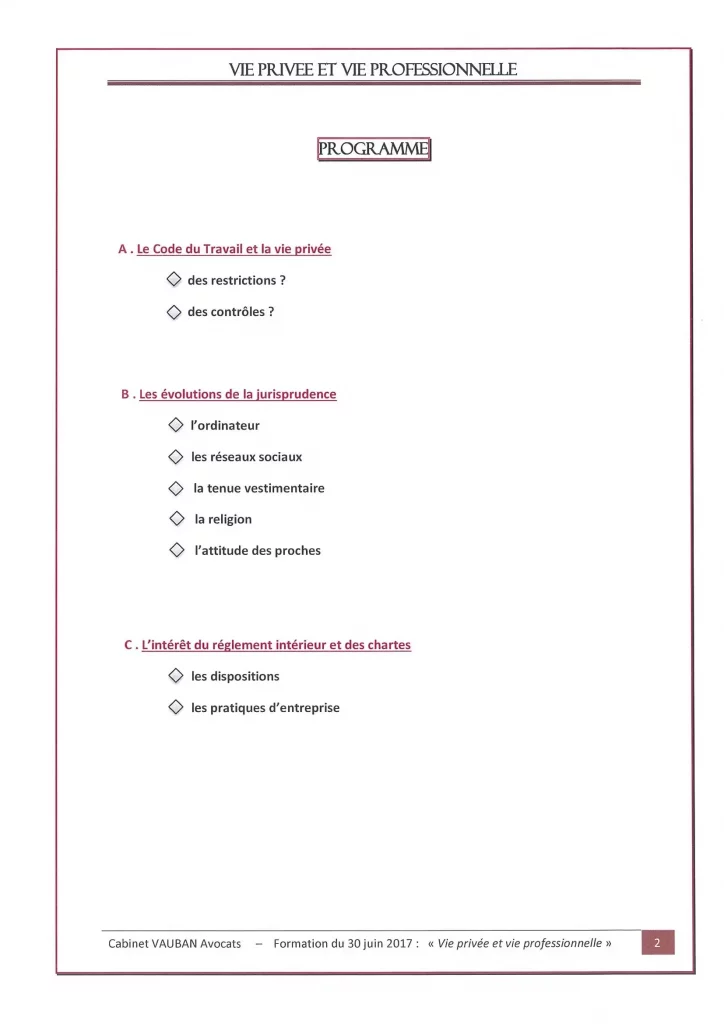 Programme
